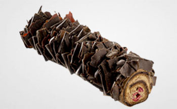 Bûche chocolat intense avec copeaux croquants "L'intemporelle"