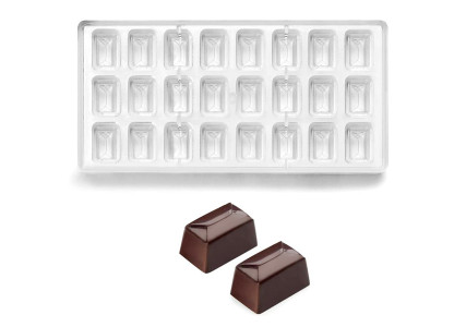 Moule à chocolat polycarbonate 24 rectangles