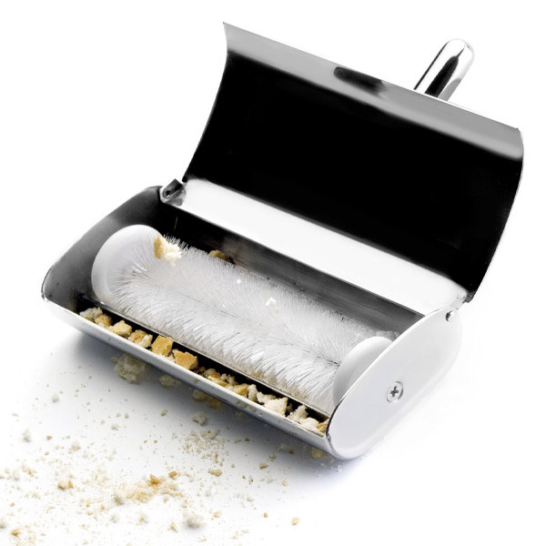 Ramasse-miettes Portable Avec 2 Brosses Rotatives – Pour Table, Canapé, Lit, Tapis – Récipient Intégré