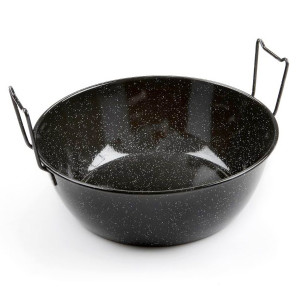 Bassine &agrave; friture en acier &eacute;maill&eacute;