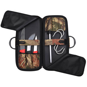 Trousse en toile sp&eacute;ciale chasse 6 pi&egrave;ces avec couteaux - Fischer