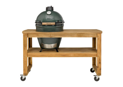 Table en cèdre acajou pour barbecue Big Green Egg