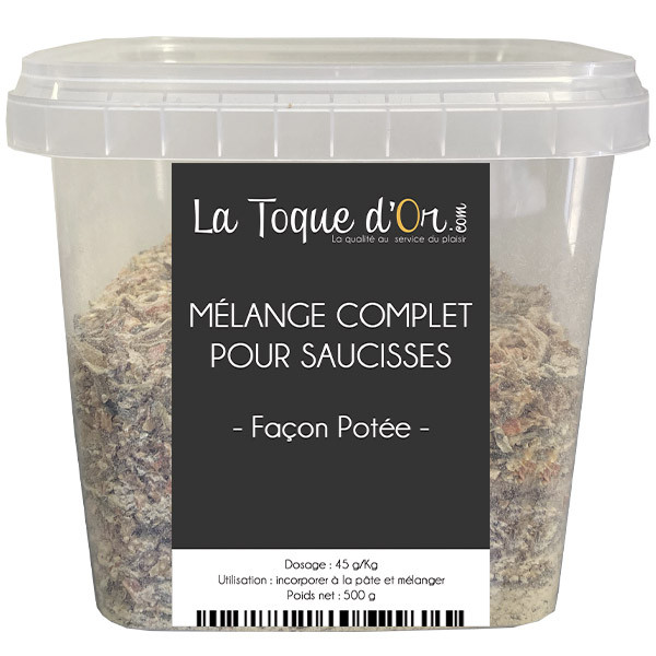 M&eacute;lange complet pour saucisses fa&ccedil;on pot&eacute;e