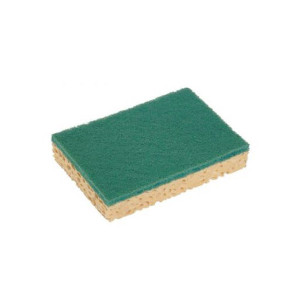 Eponge avec tampon &agrave; r&eacute;curer vert (x10)