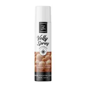 Colorant spray effet velours rose p&ecirc;che