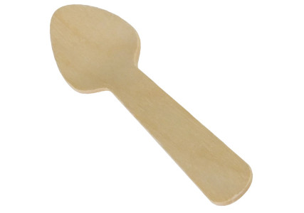 Cuillère à dessert jetable en bois (x100)