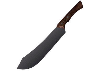 Couteau à viande courbé manche bois lame noire Black Churrasco - Tramontina