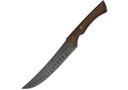 Couteau à viande alvéolé manche bois lame noire Black Churrasco - Tramontina