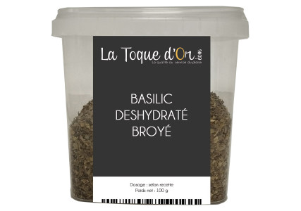 Basilic déshydraté broyé