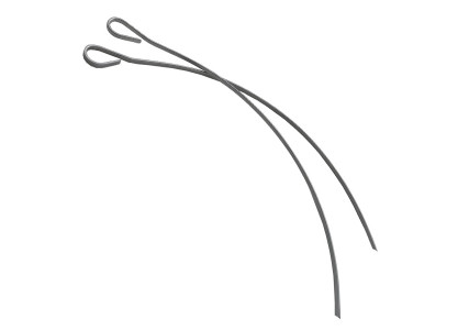 Piques à brochettes inox courbés 28 cm
