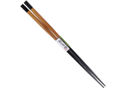 Baguettes japonaises noires en bambou - Nejiri Akebono
