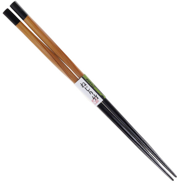 Baguettes japonaises noires en bambou - Nejiri Akebono