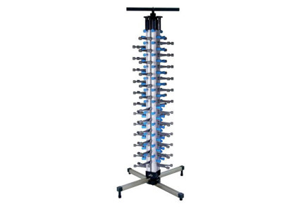 Support porte assiettes garnies en aluminium - 48 assiettes