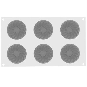 Moule silicone 6 ronds Pleincoeur 70 mm - Silikomart