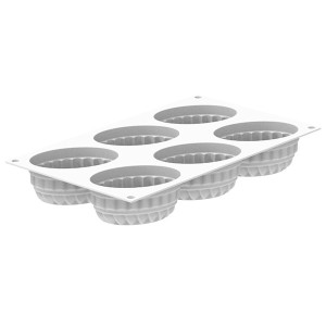 Moule silicone 6 ovales Pleincoeur 124x84 mm - Silikomart