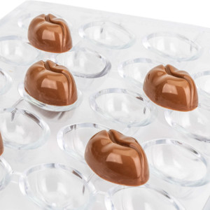Moule &agrave; chocolat copolyester 24 demi grains de caf&eacute; - Martellato