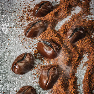 Moule &agrave; chocolat copolyester 24 demi grains de caf&eacute; - Martellato