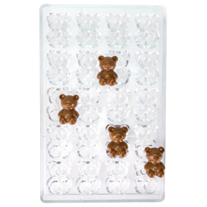 Moule &agrave; chocolat copolyester 20 demi ours Bobo - Martellato