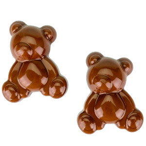 Moule &agrave; chocolat copolyester 6 demi ours Mallow - Martellato