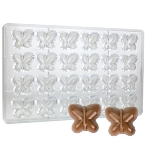 Moule &agrave; chocolat copolyester 24 demi papillons - Martellato