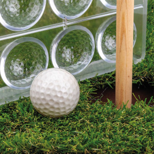 Moule &agrave; chocolat copolyester 15 demi balles de golf - Martellato