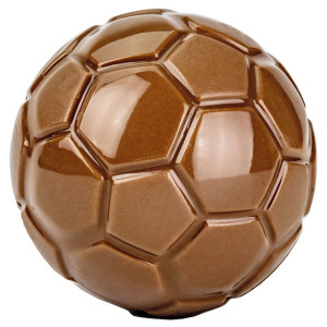 Moule &agrave; chocolat copolyester 6 demi ballons de foot - Martellato