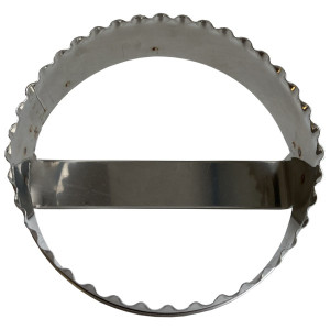 D&eacute;coupoir &agrave; chausson inox rond cannel&eacute; avec poign&eacute;e - Mallard Ferri&egrave;re