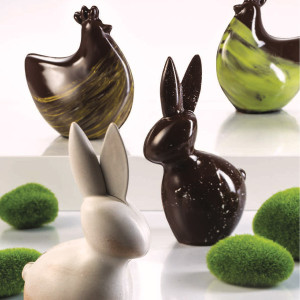 Moule &agrave; chocolat 3D &agrave; pinces forme poule Cocod&egrave; - Martellato