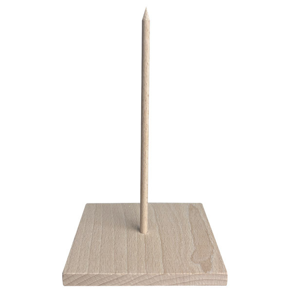 Support mini pique &agrave; gyros kebab en bois (90x90 mm)