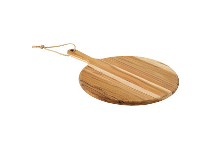 Planche de service ronde avec manche en bois de teck Provence - Tramontina