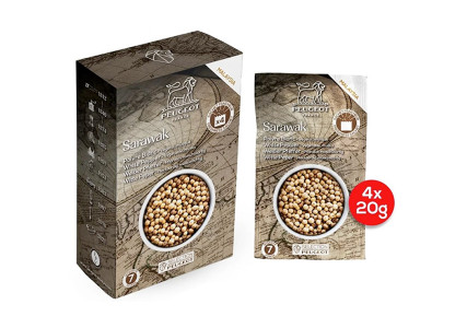 Boite de 4 sachets fraicheur de poivre blanc Sarawak - Peugeot
