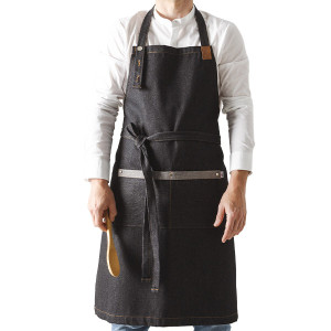 Tablier de cuisine avec bavette et poche mod&egrave;le Roma