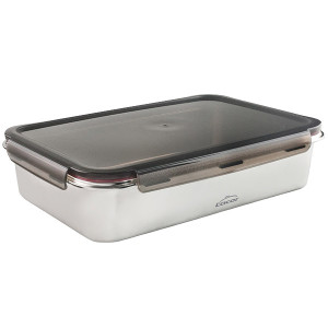 Boite de conservation rectangulaire en inox avec couvercle &eacute;tanche Ecoinox Pro