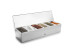 Boite à épices et condiments inox avec couvercle - 6 bacs