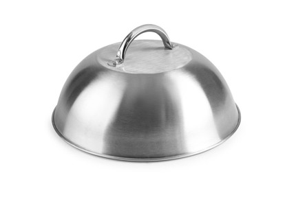 Cloche cuiseur inox ronde pour plancha