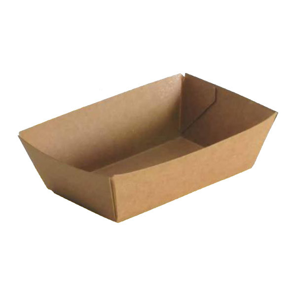 Barquette rectangulaire carton kraft brun (x250)