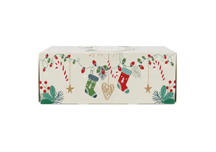 Boîte à bûche décor Hohoho (x25)