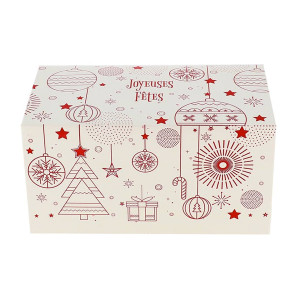 Bo&icirc;te &agrave; b&ucirc;che d&eacute;cor Rouge en F&ecirc;tes (x25) 