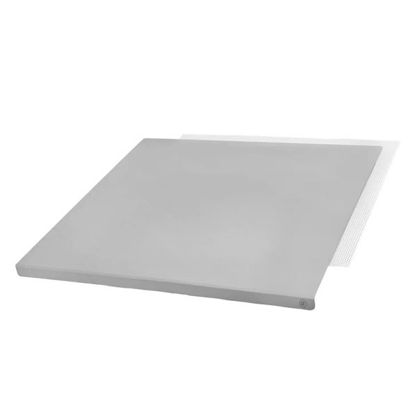 Plaque &agrave; p&eacute;trir et &eacute;taler inox avec rebord