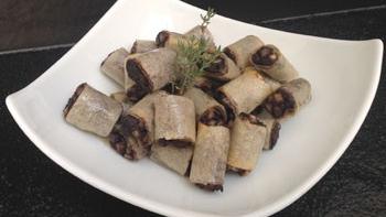 Mini roulés de boudin noir